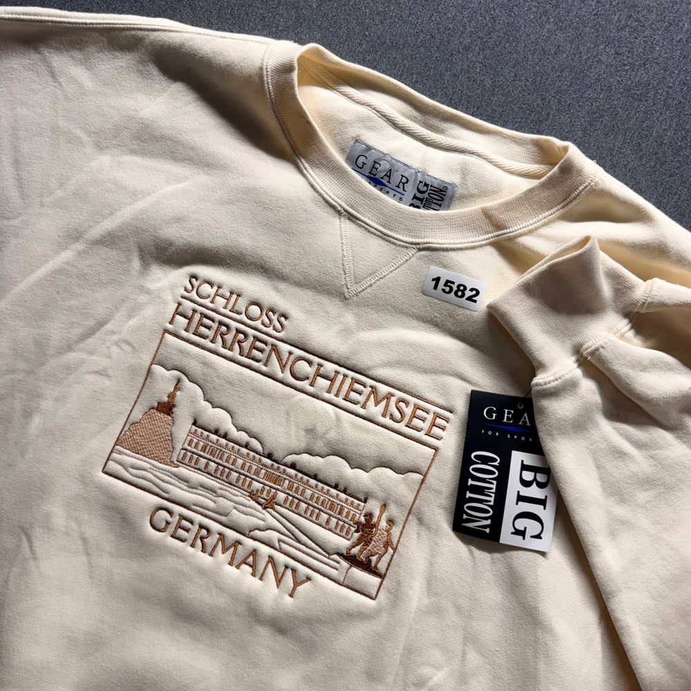 Gear For Sports Big Cotton Schloss Herrenchiemsee Germany Sweatshirt Cream XL